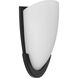 LED Etched Glass LED 6 inch Matte Black ADA Wall Sconce Wall Light, Progress LED