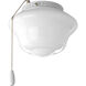 School House 1 Light White Fan Light Kit