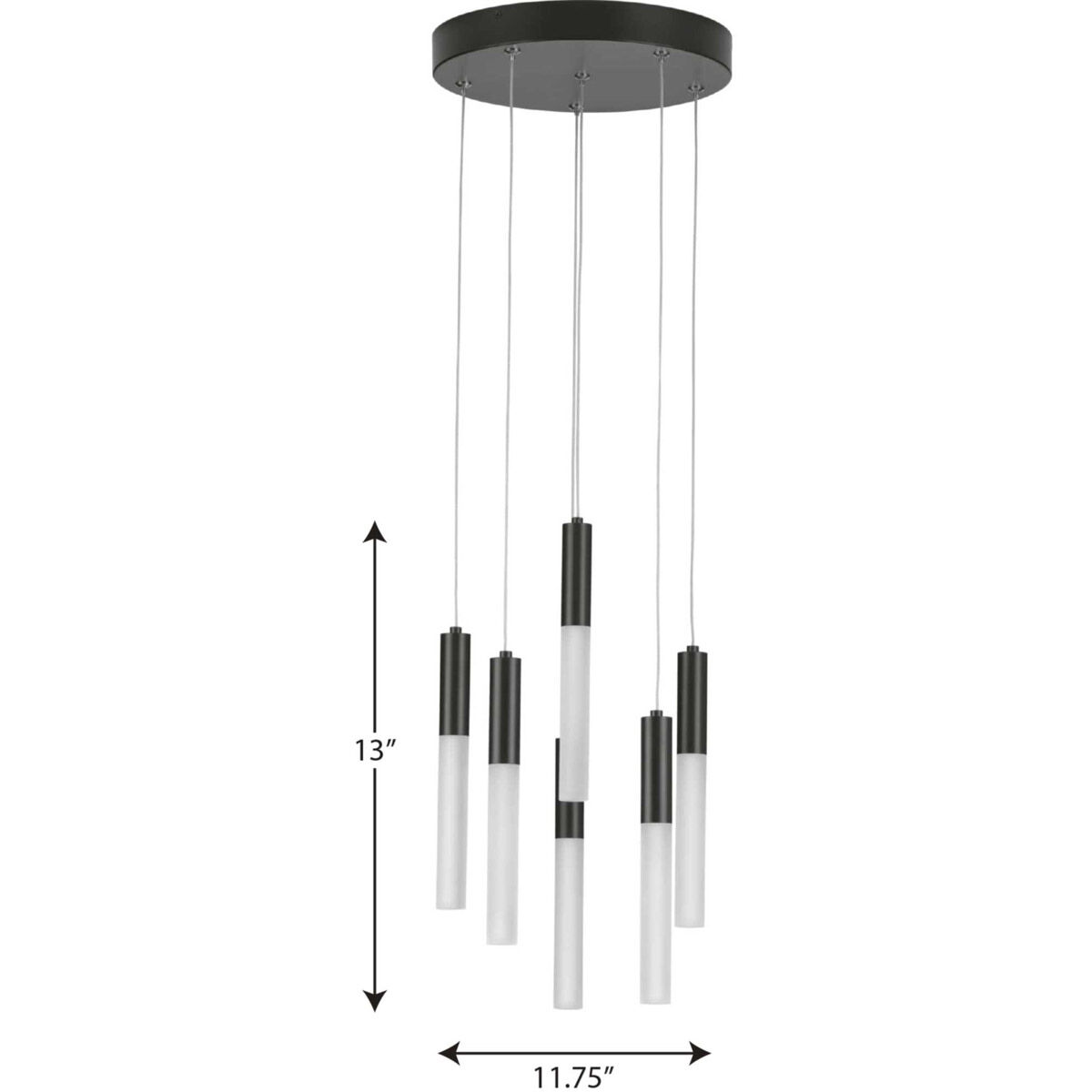 Kylo LED LED 11.75 inch Matte Black Pendant Ceiling Light, Progress LED