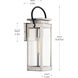 Union Square 1 Light 16 inch Stainless Steel Outdoor Wall Lantern, Small, Design Series