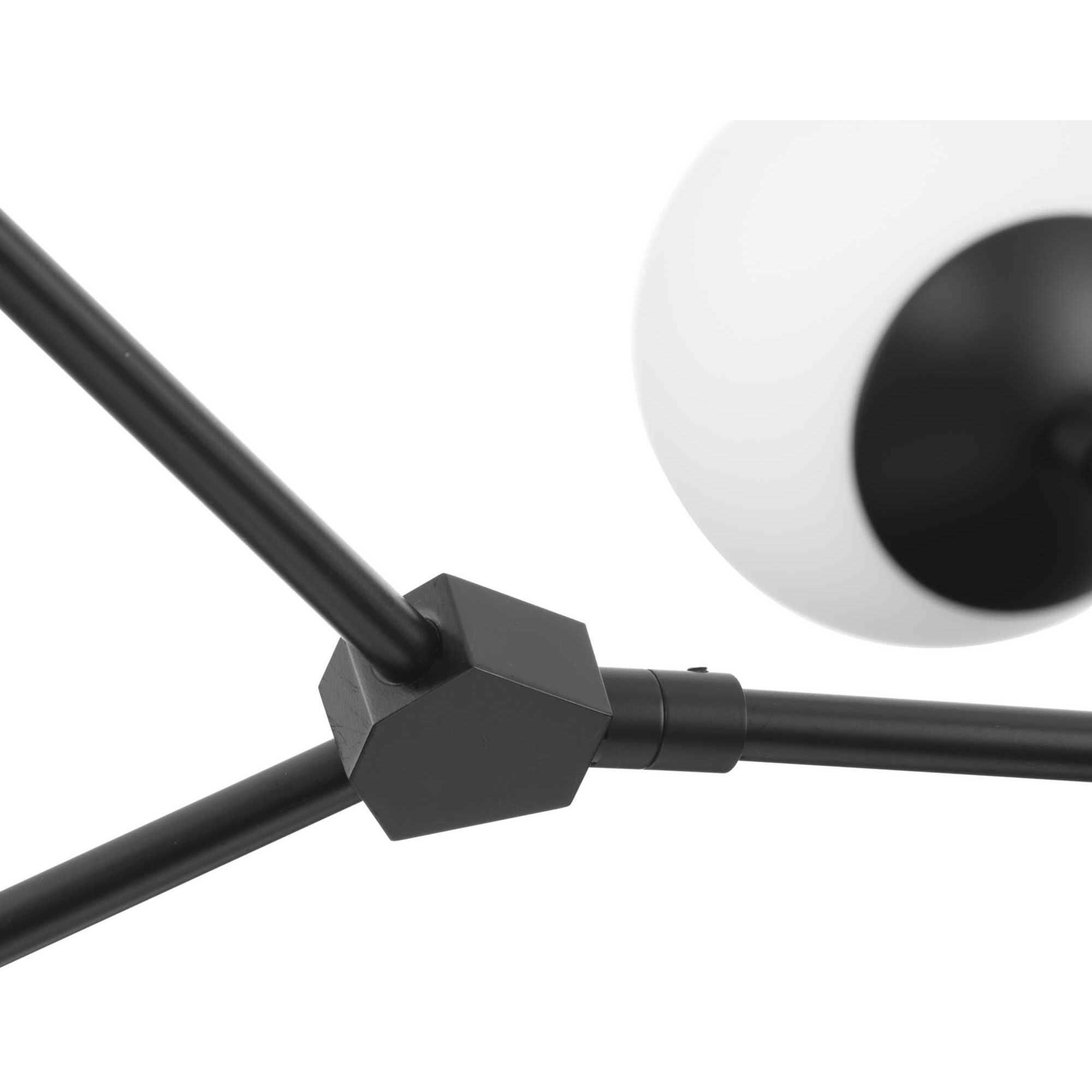 Haas 6 Light 50 inch Matte Black Chandelier Ceiling Light, Design Series