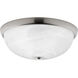 Random 3 Light 17 inch Brushed Nickel Flush Mount Ceiling Light