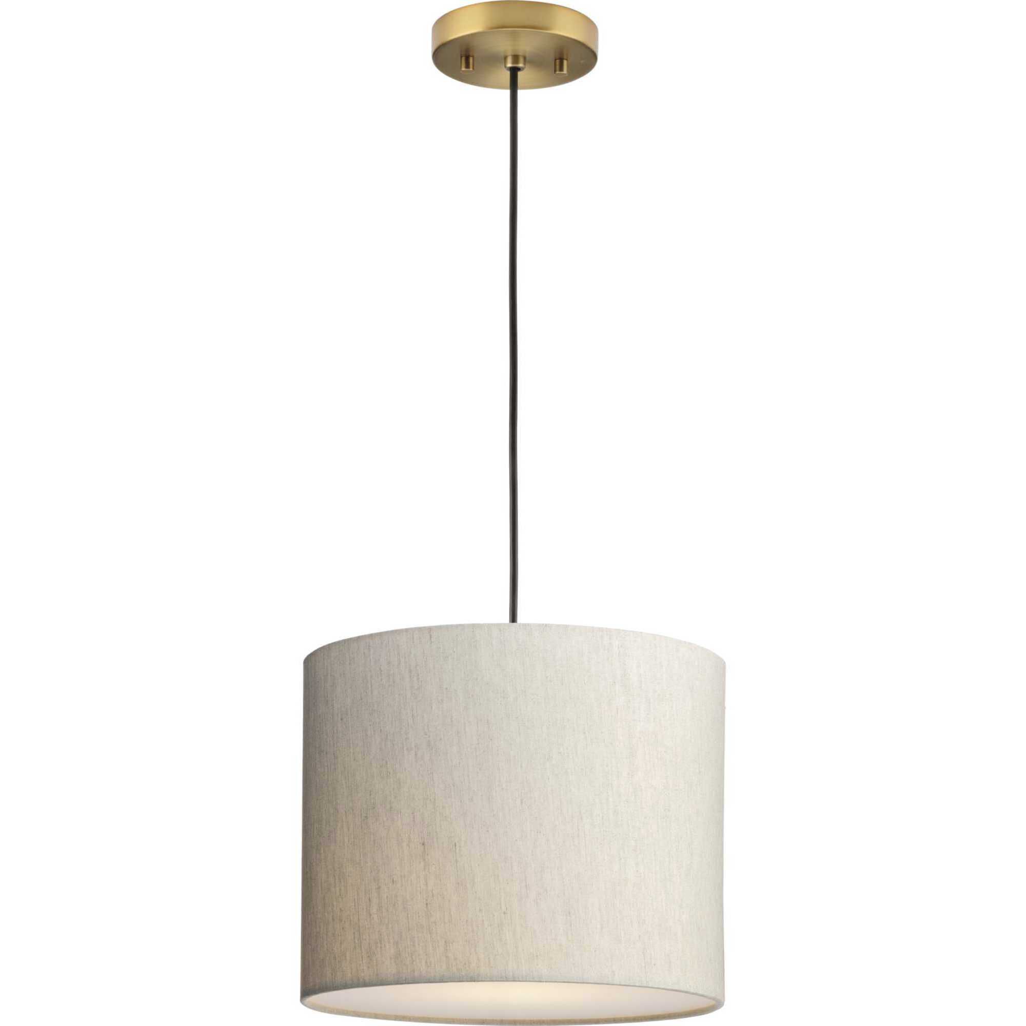 Markor 1 Light 12 inch Brushed Nickel/Matte Black/Vintage Brass Drum Pendant Ceiling Light