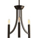 Draper 3 Light 13 inch Antique Bronze Chandelier Ceiling Light