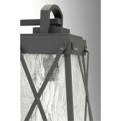 Creighton 1 Light 11 inch Textured Black Outdoor Hanging Lantern, Design Series