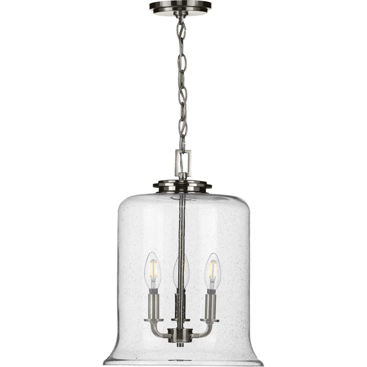Winslett 3 Light Brushed Nickel Pendant Ceiling Light 