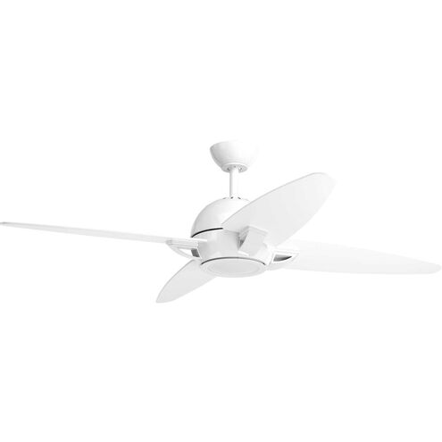 Soar 54 inch White Ceiling Fan, Progress LED