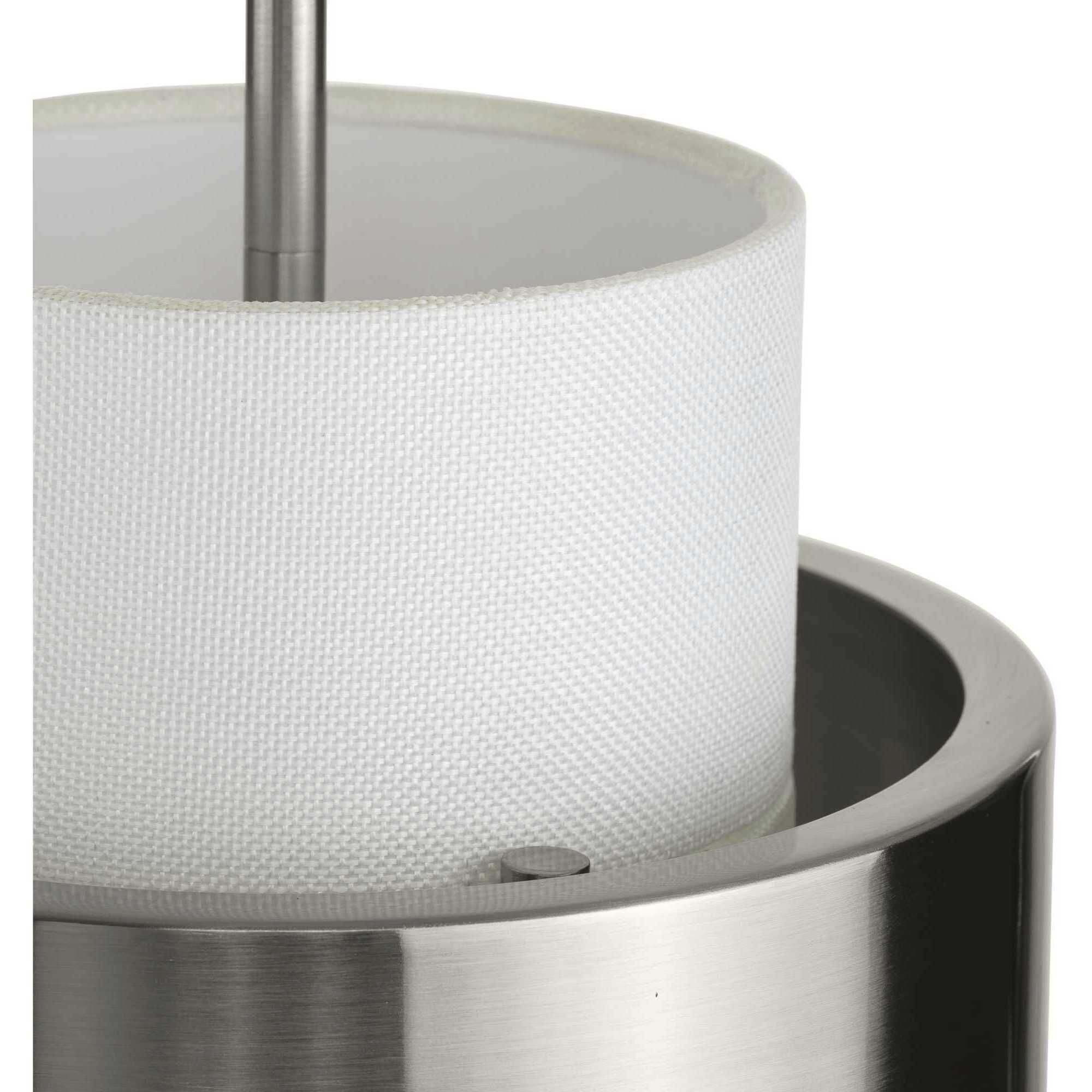 Silva 1 Light 9.5 inch Brushed Nickel Pendant Ceiling Light, Design Series