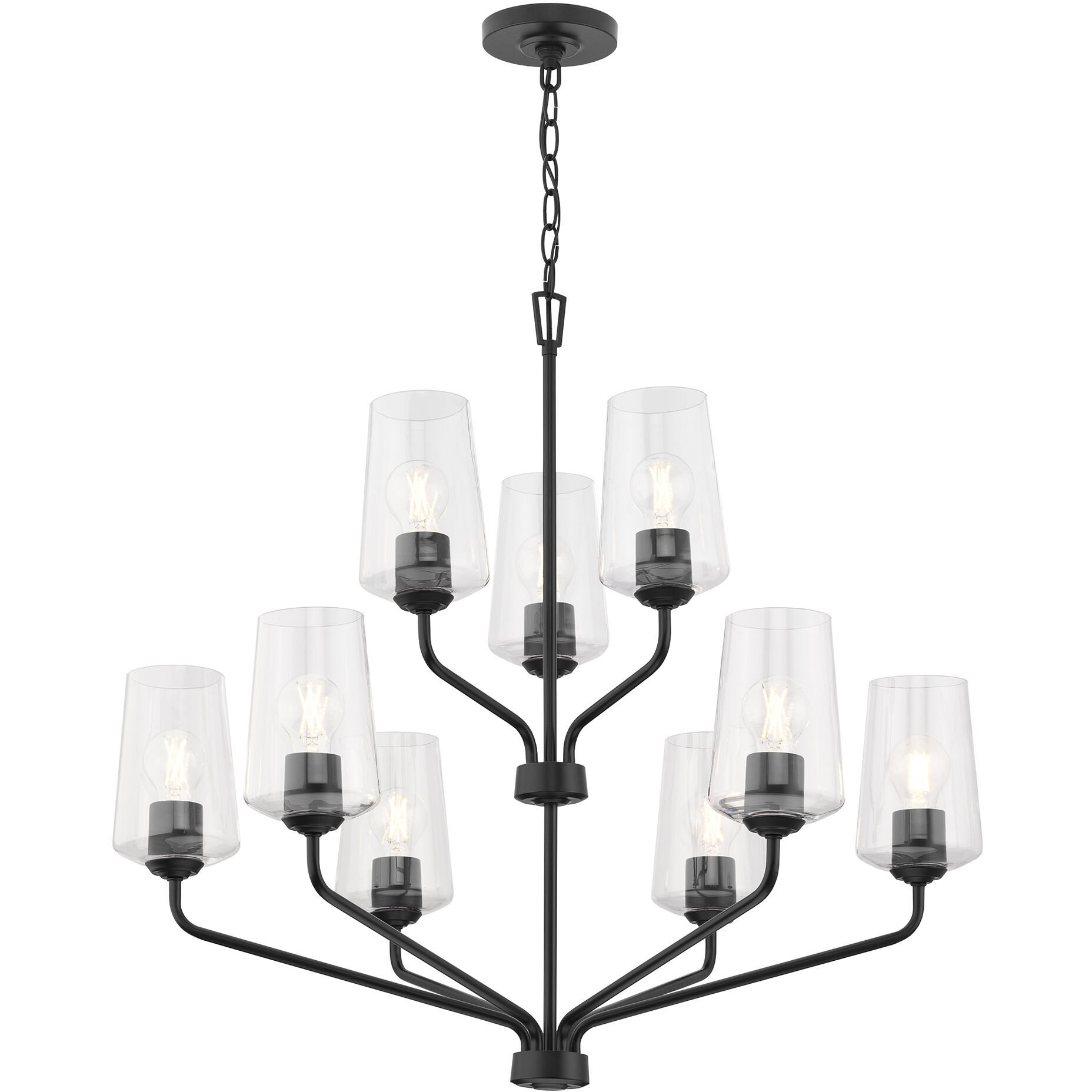 Celino 9 Light 32 inch Black Chandelier Ceiling Light