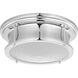 Fresnel Lens LED 12.75 inch Polished Chrome Flush Mount Ceiling Light