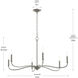 Ilia 6 Light 34 inch Brushed Nickel Chandelier Ceiling Light