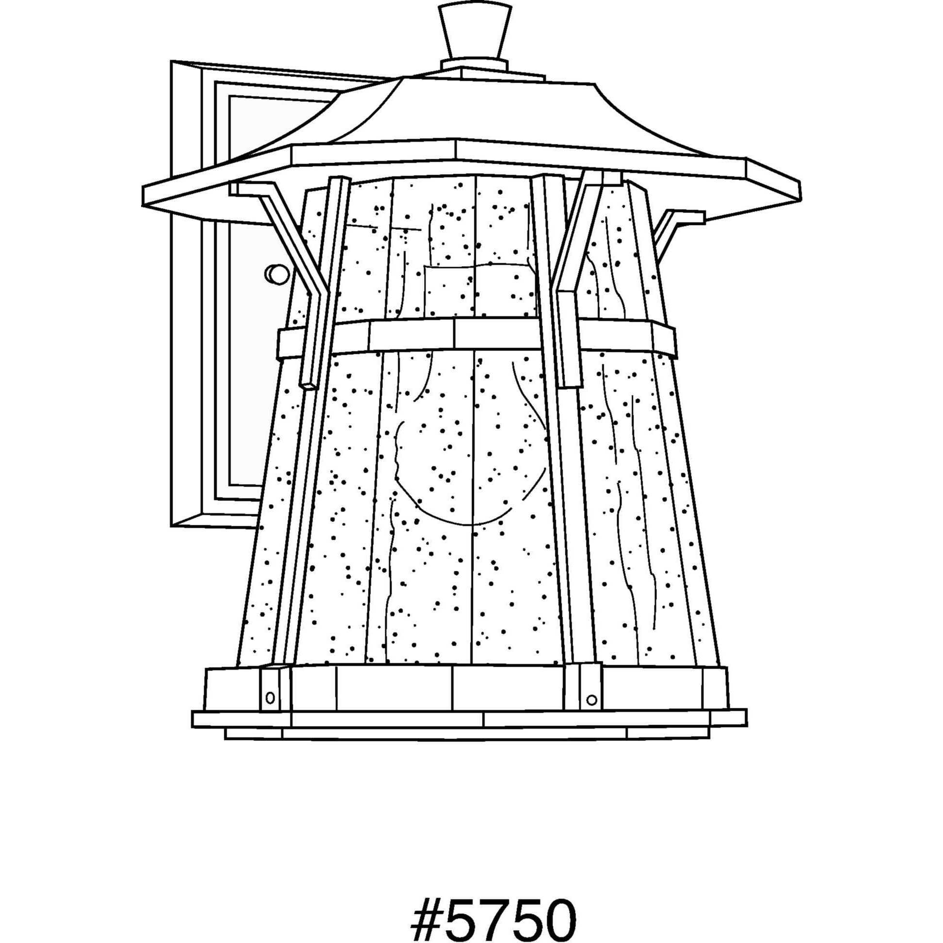 Derby 1 Light 11 inch Espresso Outdoor Wall Lantern in Clear Seeded, Medium