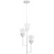 Pinellas 3 Light 12 inch White Plaster Pendant Ceiling Light, Design Series