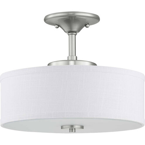 Inspire LED LED 13 inch Brushed Nickel Semi-Flush Mount Ceiling Light, Progress LED