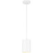 CYL RNDS 1 Light 5 inch White Outdoor Pendant