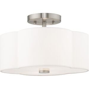Chelsea 2 Light 13 inch Brushed Nickel Semi-Flush Mount Ceiling Light