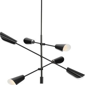 Cornett LED 44.12 inch Matte Black Chandelier Ceiling Light