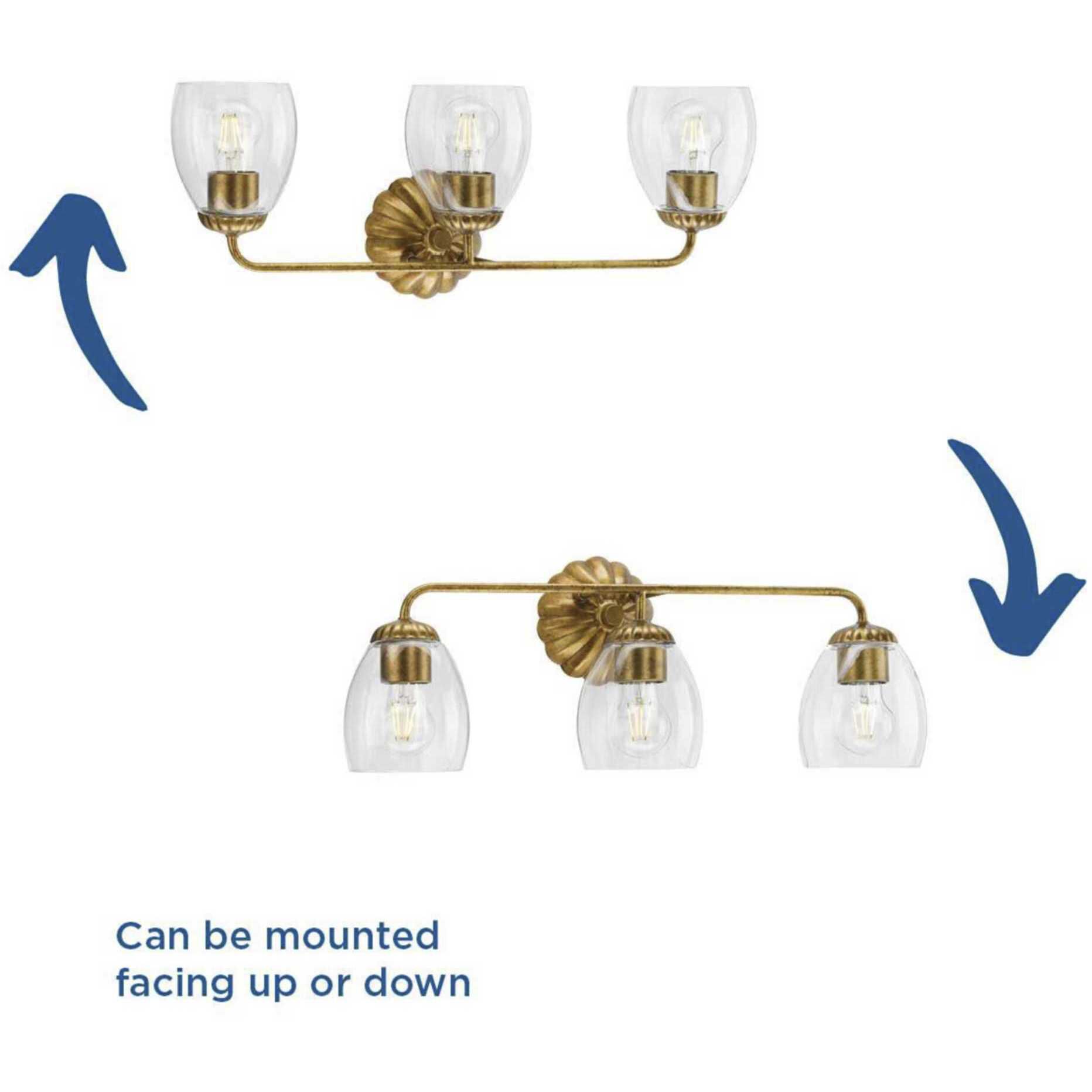 Upward facing vanity lights outlet