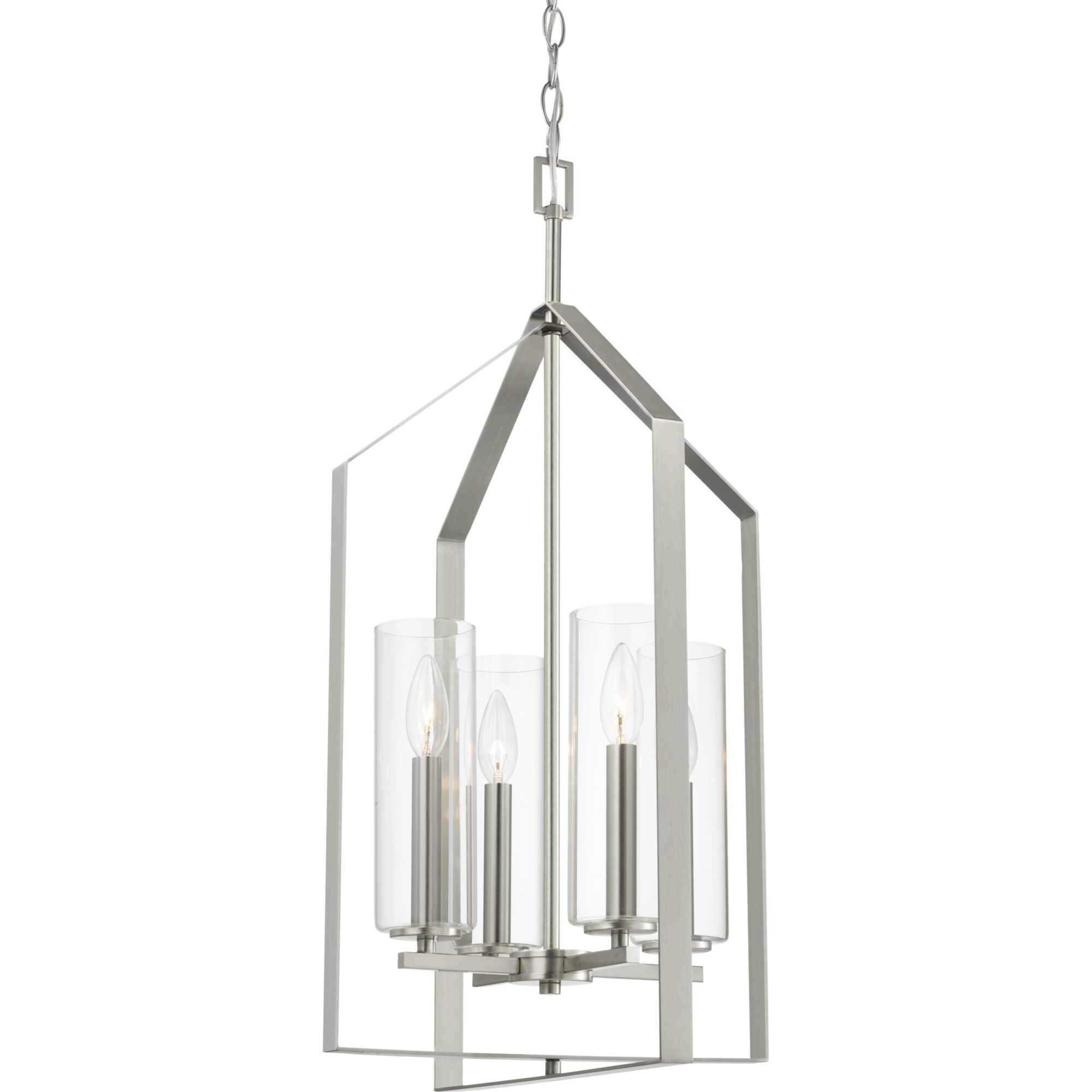 Vertex 4 Light 15 inch Brushed Nickel Foyer Light Ceiling Light