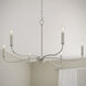 Ilia 6 Light 34 inch Brushed Nickel Chandelier Ceiling Light