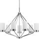 Elevate 7 Light 32.63 inch Polished Chrome Chandelier Ceiling Light, Design Series