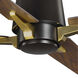 Lindale 52 inch Architectural Bronze with Distressed Walnut Blades Ceiling Fan