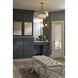 Glimmer 6 Light Silver Ridge Pendant Ceiling Light, Design Series