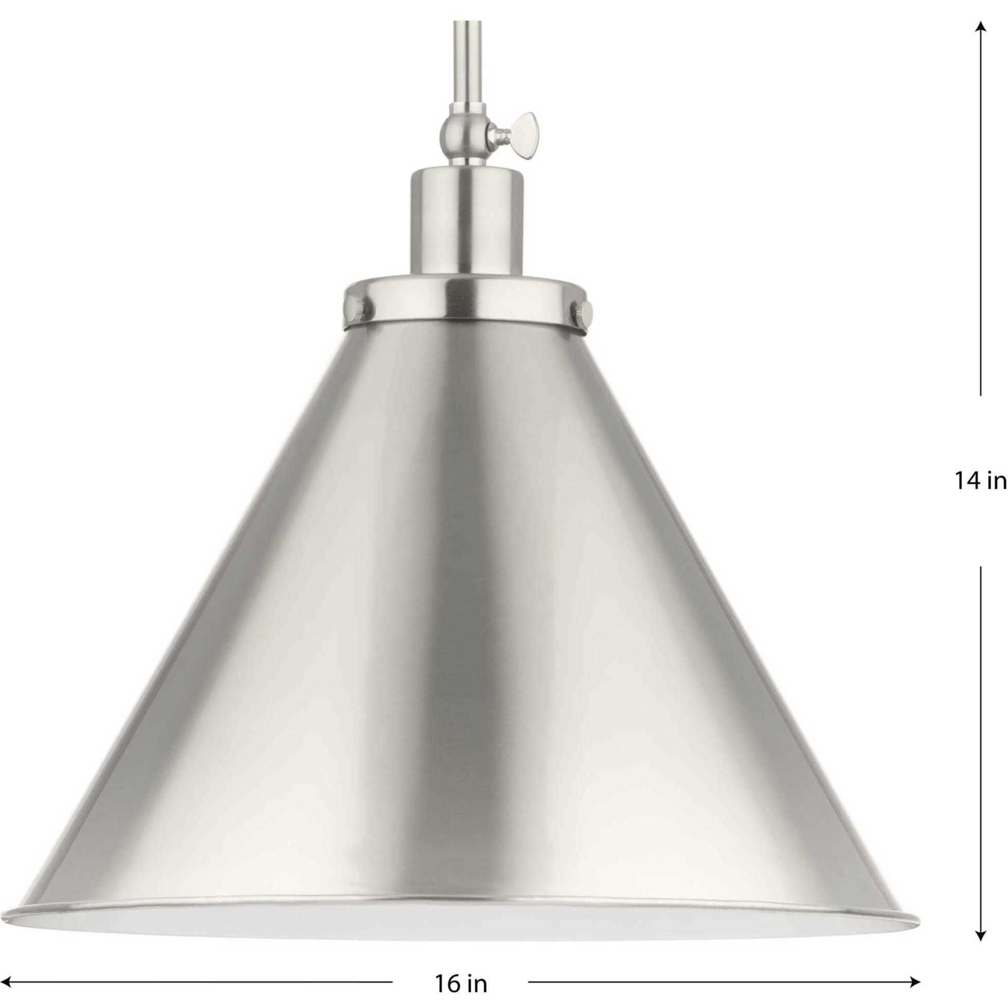 Hinton 1 Light 16 inch Brushed Nickel Pendant Ceiling Light