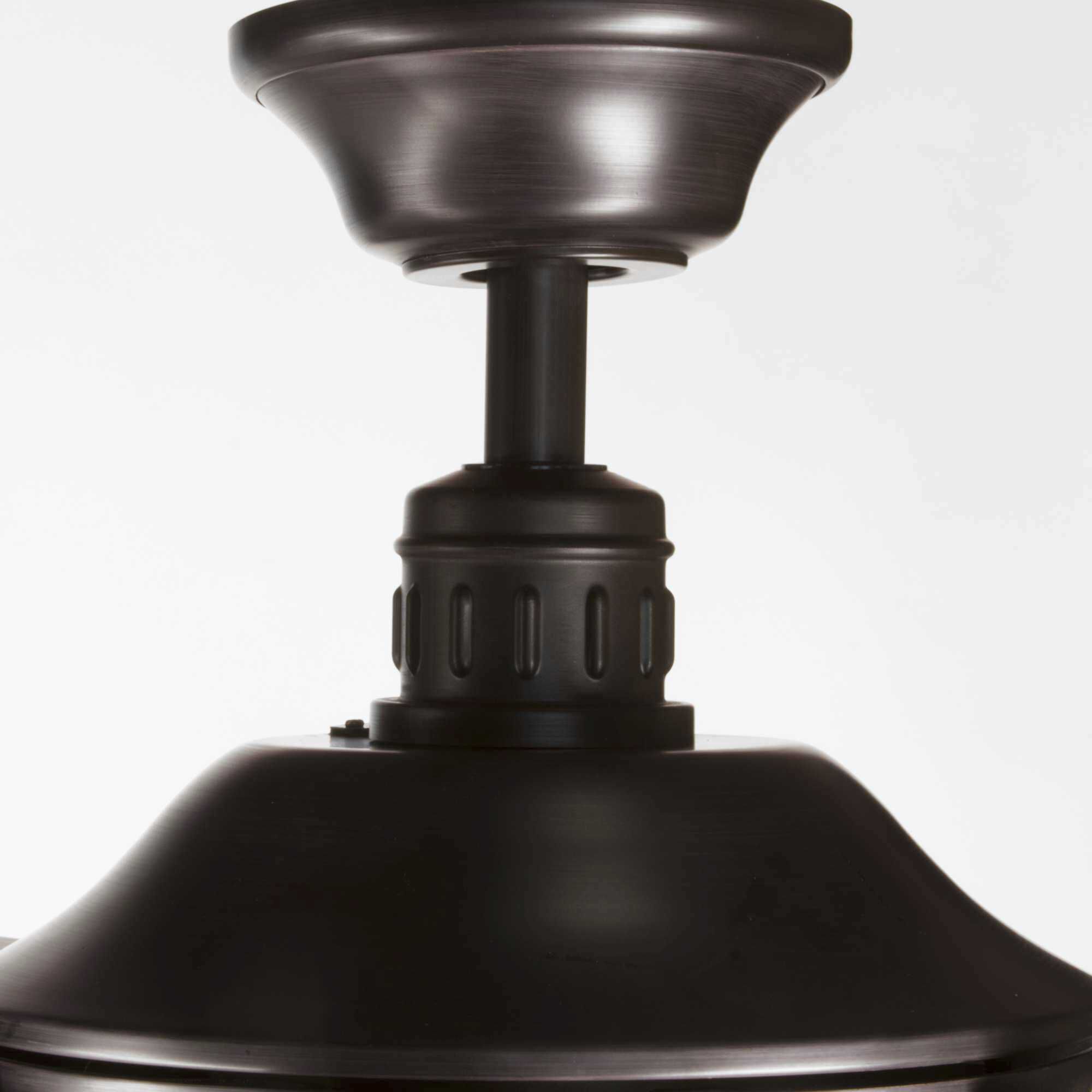 Smyrna 52 inch Antique Bronze with Walnut Blades Indoor/Outdoor Ceiling Fan, Progress LED