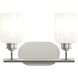 Reines 2 Light 14.75 inch Brushed Nickel Bath Vanity Wall Light