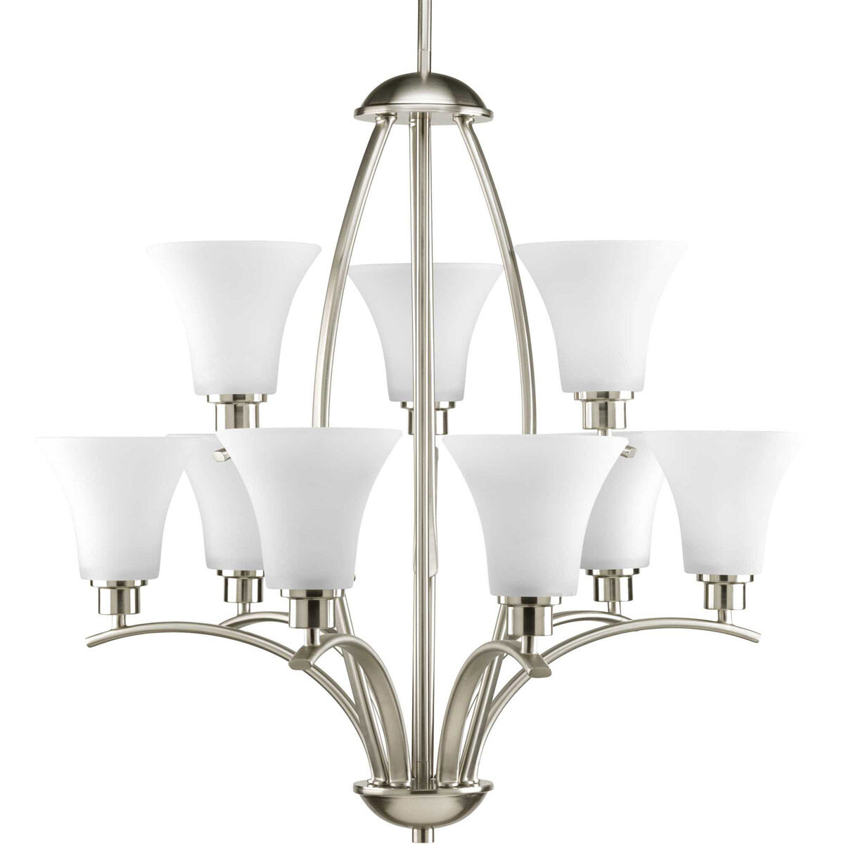 Joy 9 Light 28 inch Brushed Nickel Chandelier Ceiling Light