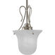 Bedford 1 Light 7 inch Brushed Nickel Mini-Pendant Ceiling Light in Etched Alabaster