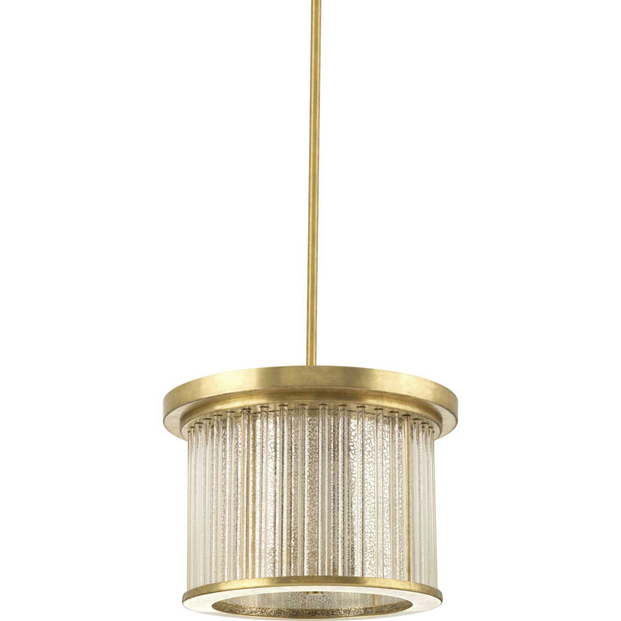 Point Dume™ Sequit Point 3 Light 14 inch Brushed Brass Semi-Flush Convertible Ceiling Light, Design Series