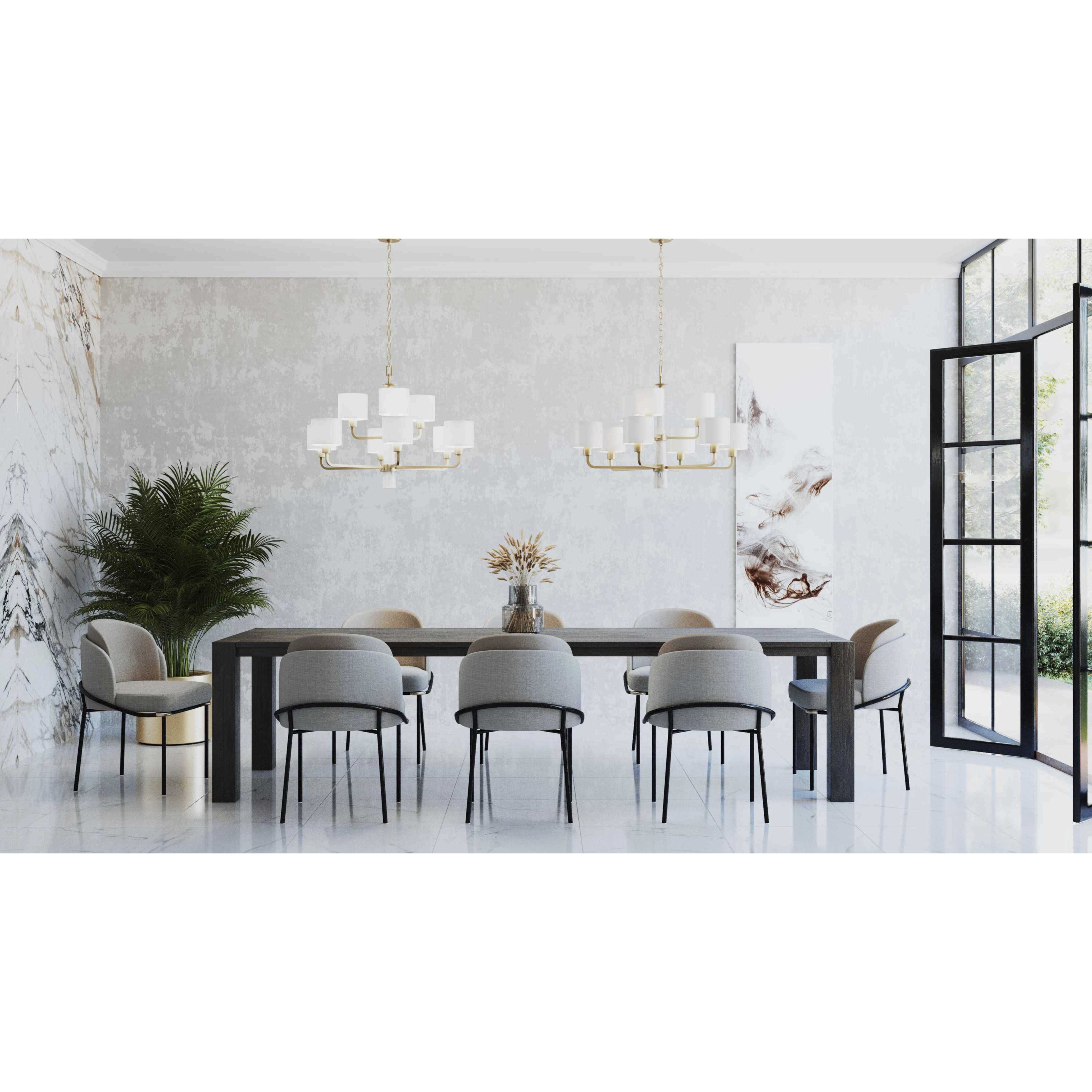 Palacio 9 Light 36 inch Vintage Gold Chandelier Ceiling Light, Design Series