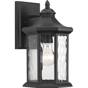 Edition 1 Light 13 inch Textured Black Outdoor Wall Lantern, Medium