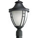 Fairview 1 Light 18.25 inch Textured Black Outdoor Post Lantern