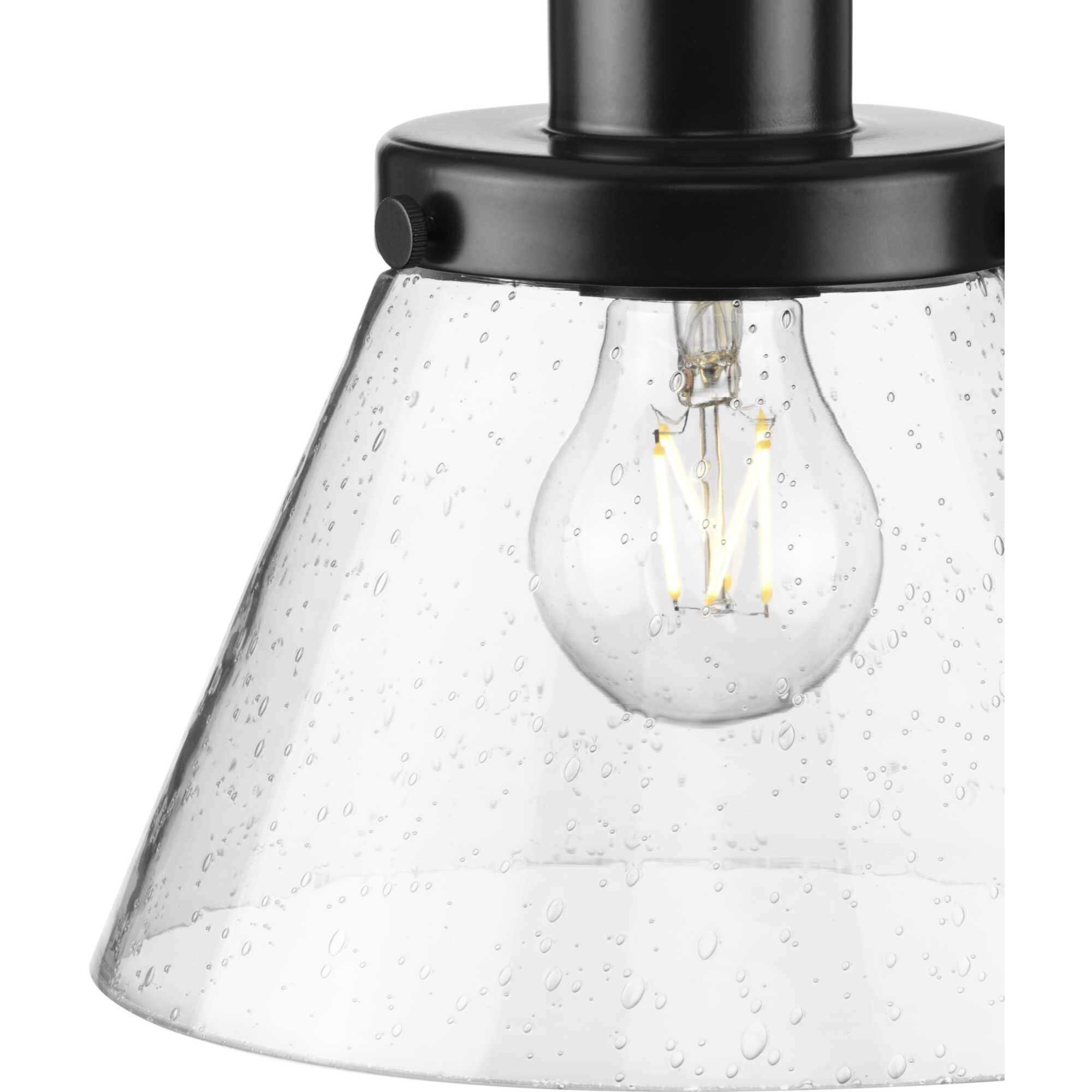 Hinton 1 Light 8 inch Matte Black Mini-Pendant Ceiling Light