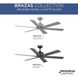 Brazas 56 inch Brushed Nickel with Grey Weathered Wood Blades Ceiling Fan