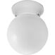 Acrylic Globe 1 Light 6 inch Textured White Outdoor Ceiling Mount