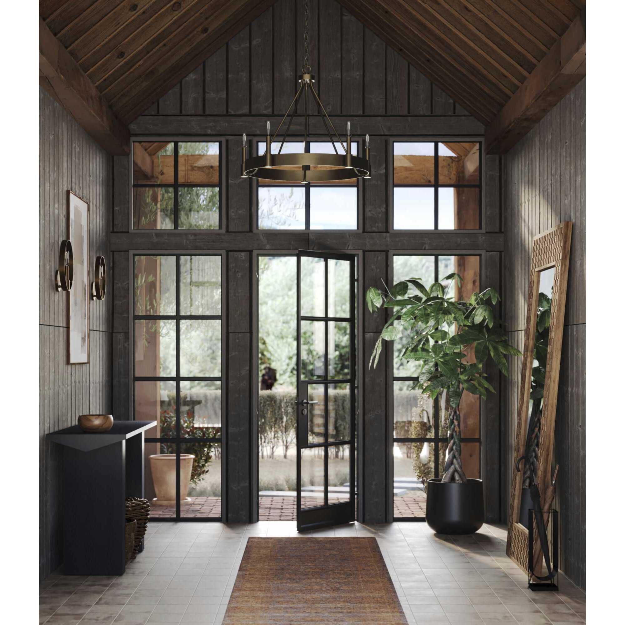 Breckenridge 5 Light 26 inch Aged Bronze Chandelier Ceiling Light, Design Series