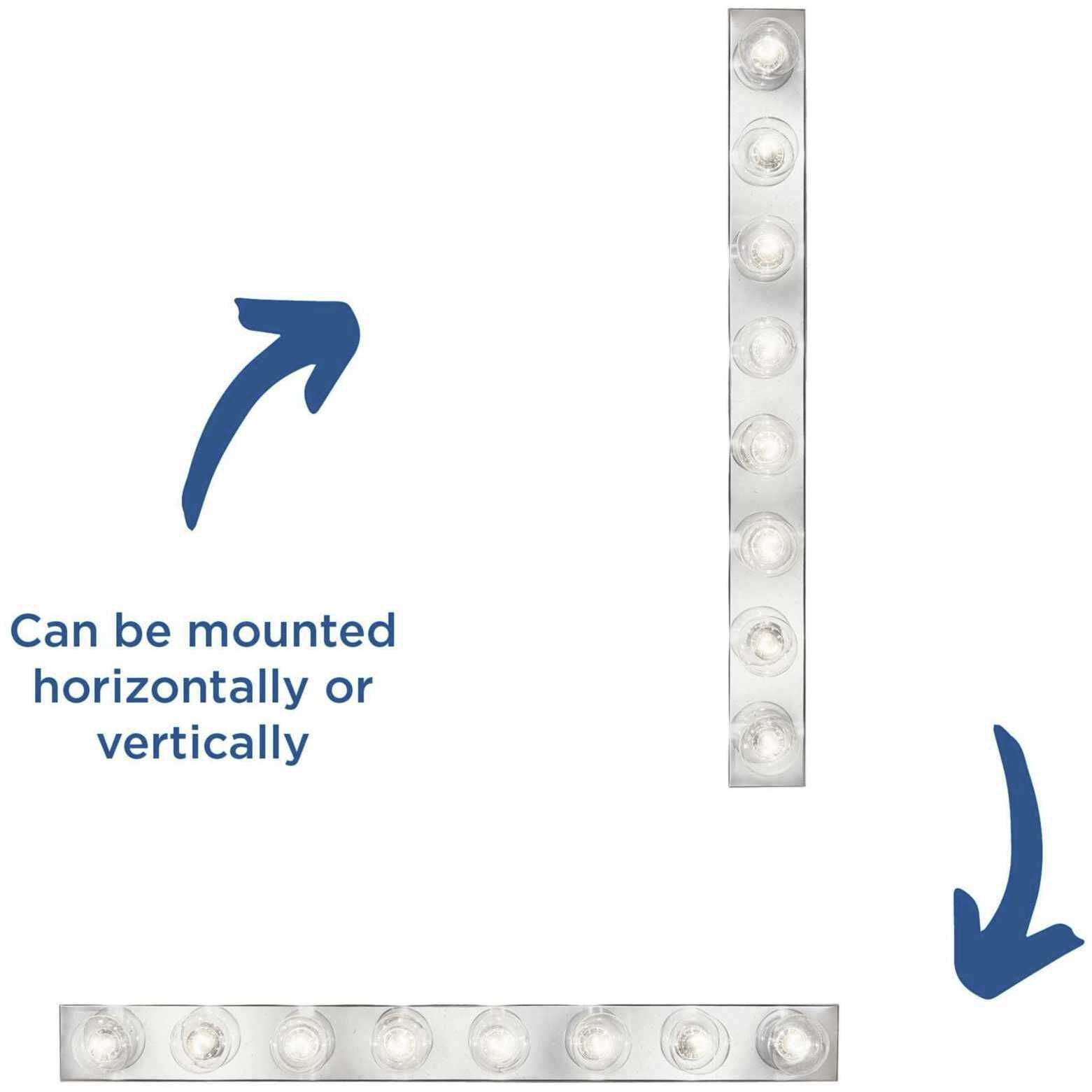 Broadway 8 Light 48 inch Polished Chrome Bath Vanity Wall Light