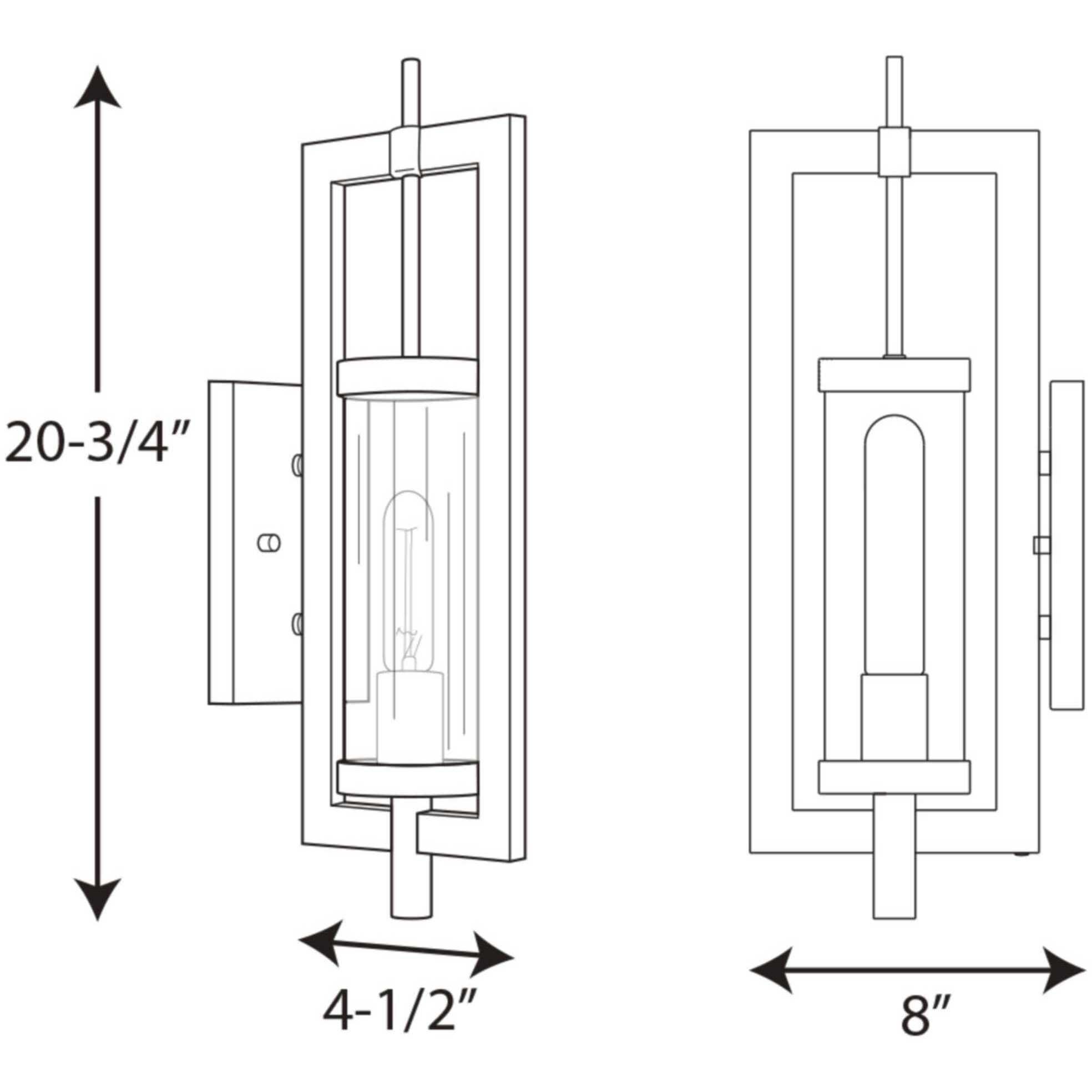 McBee 1 Light 21 inch Textured Black Outdoor Wall Lantern, Medium