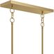 Jheni 5 Light 45 inch Brushed Gold Linear Chandelier Ceiling Light