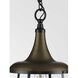 Bastille 1 Light Aged Brass Pendant Ceiling Light