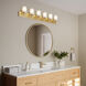 Merry 6 Light 48 inch Brushed Gold Bath Vanity Wall Light