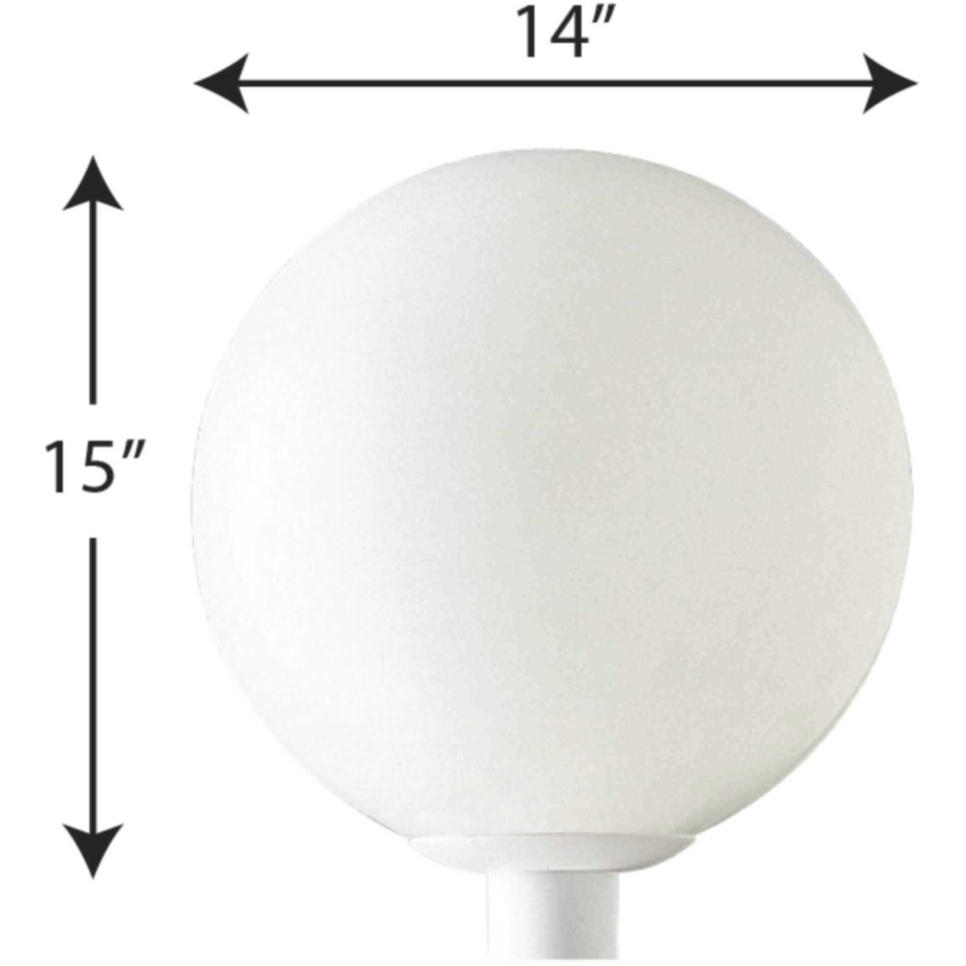 Acrylic Globe 1 Light 14 inch White Outdoor Post Lantern