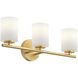 Replay 3 Light 22 inch Brushed Gold Bath & Vanity Light Wall Light