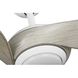 Conte 52 inch Satin White with Washed Oak Blades Outdoor Ceiling Fan