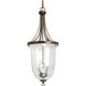 Seeded Glass 6 Light 14.25 inch Antique Bronze Foyer Pendant Ceiling Light
