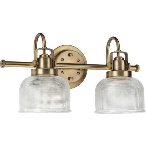 Archie 2 Light 17 inch Vintage Brass Bath Vanity Wall Light